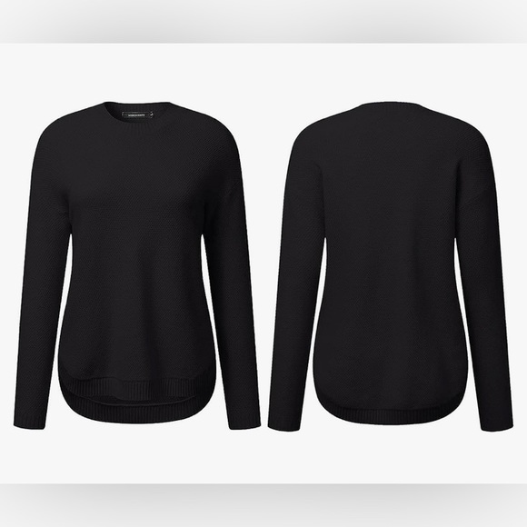 MEROKEETY Women's Long Sleeve Oversized Crew Neck S Knit Pullover Sweater - Picture 6 of 6